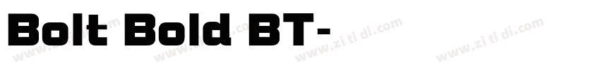 Bolt Bold BT字体转换
